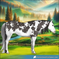 Horse Color:White Spotted Smoky Black Splash 
