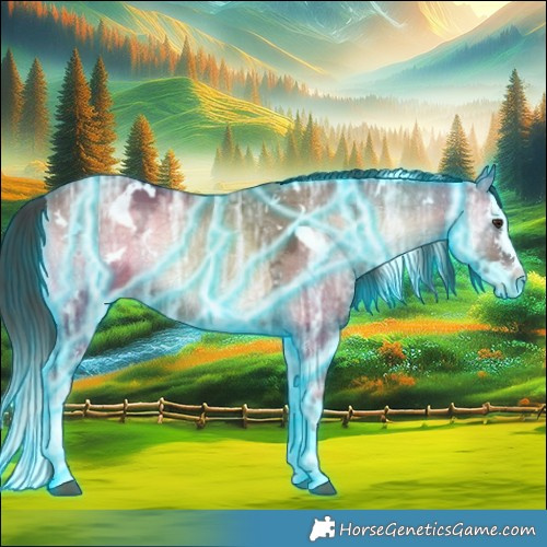 Horse Color:Thunderstruck White Spotted Liver Red Onyx Ice Splash