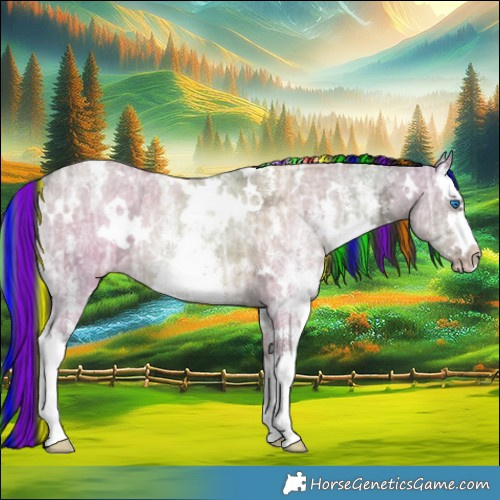 Horse Color:Painted White Spotted Liver Red Dun Ice Splash