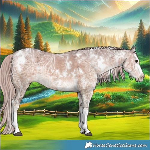 Horse Color:White Spotted Chocolate Palomino Ice Dun Splash 