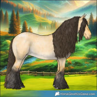 Horse Color:Buckskin Roan Dun Rabicano Brindle