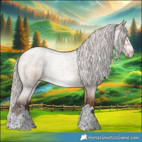 Horse Color:Silver Brown Roan Dun 