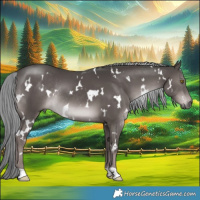 Horse Color:Platinum White Spotted Liver Chestnut Mushroom Rabicano 