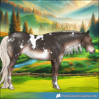 Horse Color:White Spotted Liver Chestnut Mushroom Rabicano