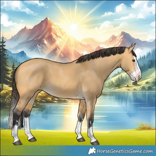 Horse Color:Buckskin Dun Splash 