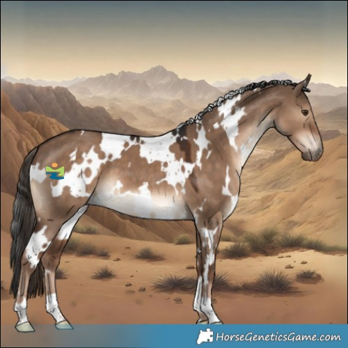 Horse Color:White Spotted Liver Red Dun 