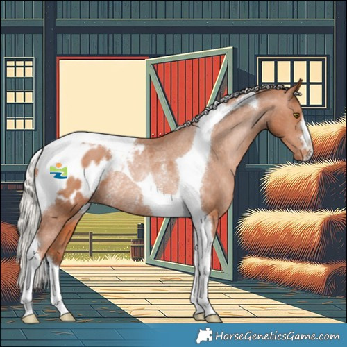 Horse Color:Silver Brown Pearl Tobiano Appaloosa Rabicano 