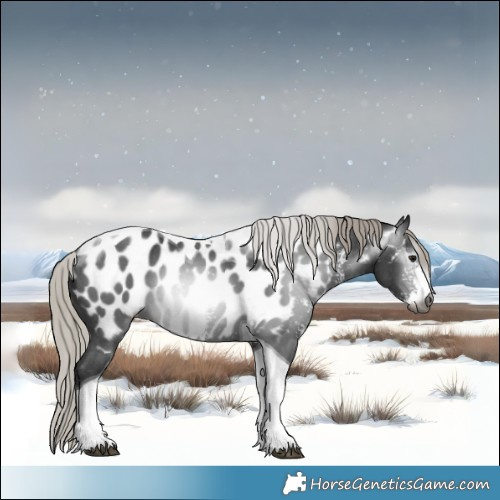 Horse Color:Gray Silver Brown Sabino Tobiano Near Leopard 