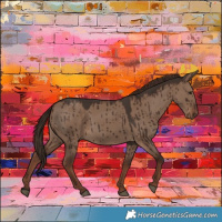 Horse Color:White Spotted Liver Red Dun Brindle 