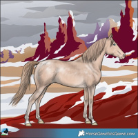 Horse Color:Perlino Mushroom 