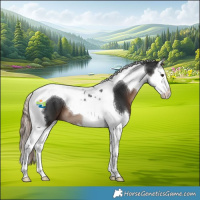 Horse Color:Liver Chestnut Splash Tobiano 