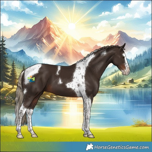 Horse Color:Liver Chestnut Splash Tobiano 