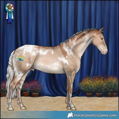 Horse Color:White Spotted Silver Brown Pearl Dun Snowcap 