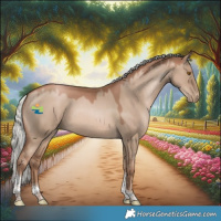Horse Color:Silver Grullo Pearl Tobiano 