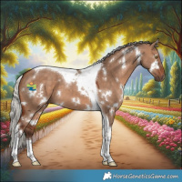 Horse Color:White Spotted Silver Bay Dun Tobiano 