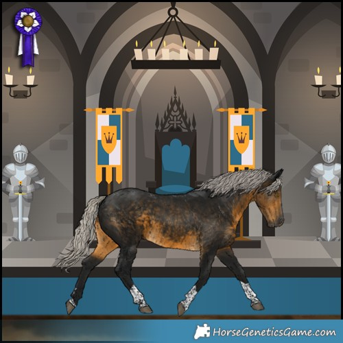 Horse Color:Gray Silver Buckskin Tobiano 