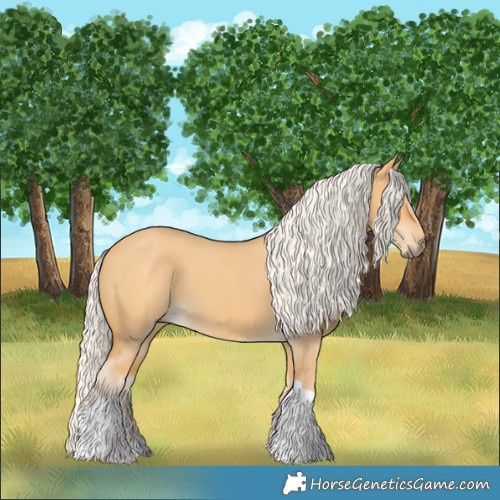 Horse Color:Silver Buckskin Dun Tobiano 
