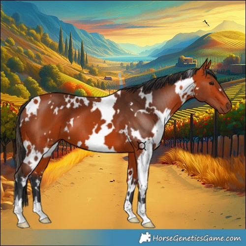 Horse Color:White Spotted Bay 