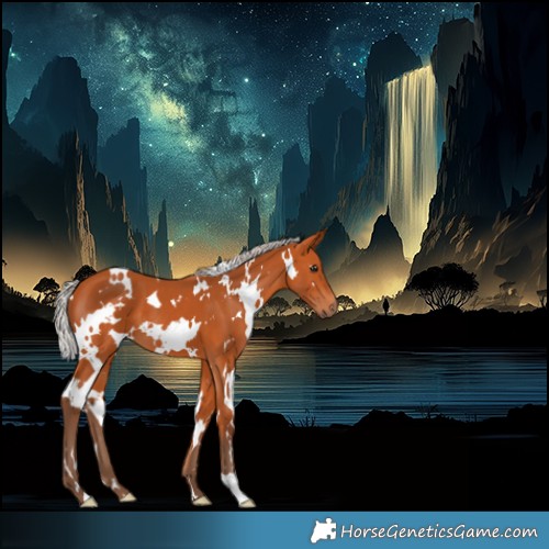 Horse Color:White Spotted Silver Bay