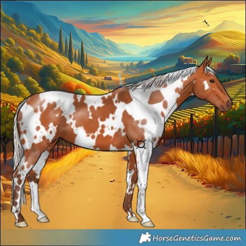 Horse Color:White Spotted Silver Bay