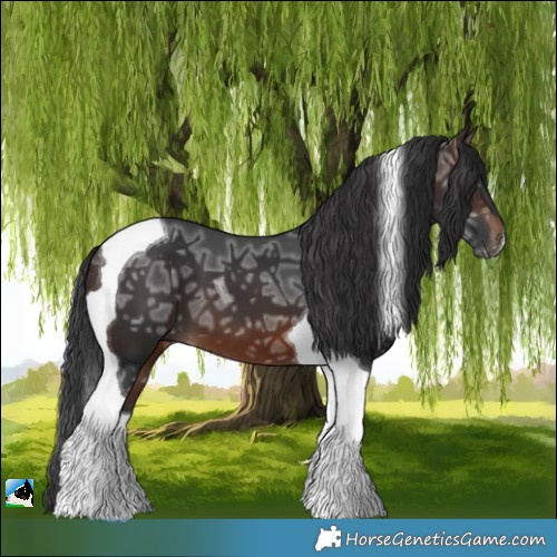 Horse Color:Brown Ice Mushroom Tobiano 