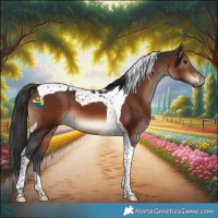 Horse Color:Brown Tobiano 