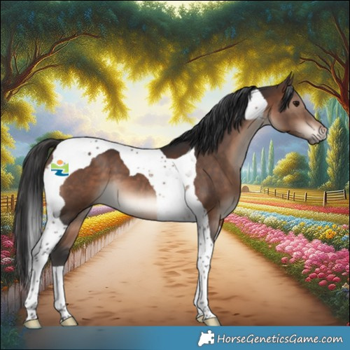 Horse Color:Brown Tobiano 