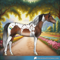 Horse Color:Brown Tobiano 