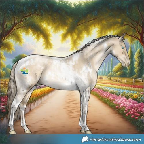 Horse Color:White Spotted Smoky Grullo Pearl Tobiano Rabicano 