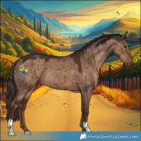 Horse Color:Liver Red Dun Brindle 