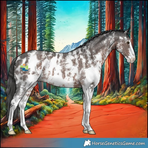 Horse Color:Liver Chestnut Sabino Appaloosa 