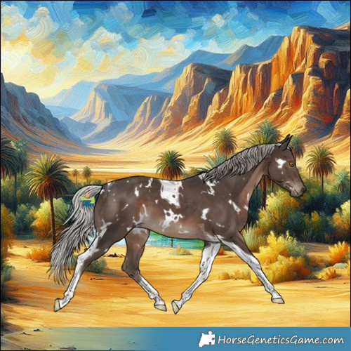 Horse Color:White Spotted Silver Black Tobiano 