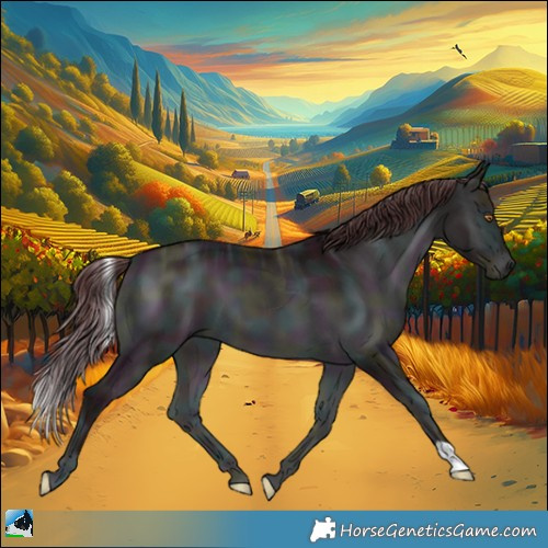 Horse Color:Midnight Chocolate Brown Chinchilla Ice Onyx 