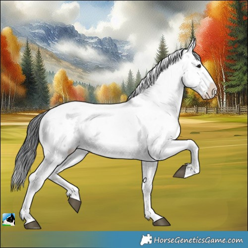 Horse Color:Black Chinchilla Sabino Rabicano 