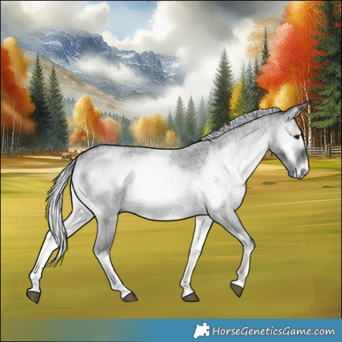 Horse Color:White Spotted Silver Blue Onyx Chinchilla Roan Rabicano 