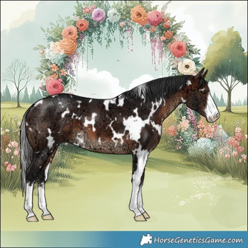 Horse Color:White Spotted Brown Ice