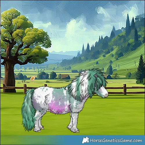 Horse Color:Watercolor White Spotted Brown Appaloosa 