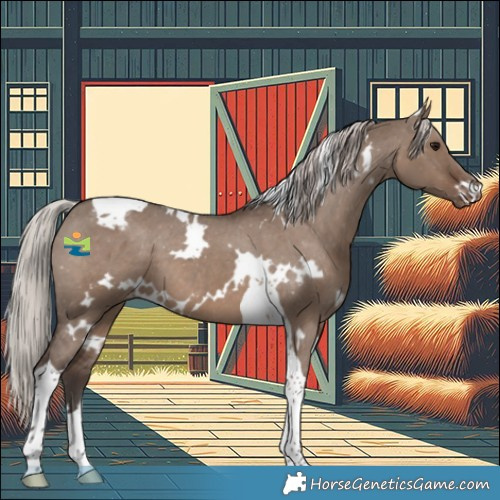 Horse Color:White Spotted Silver Grullo Tobiano Appaloosa 