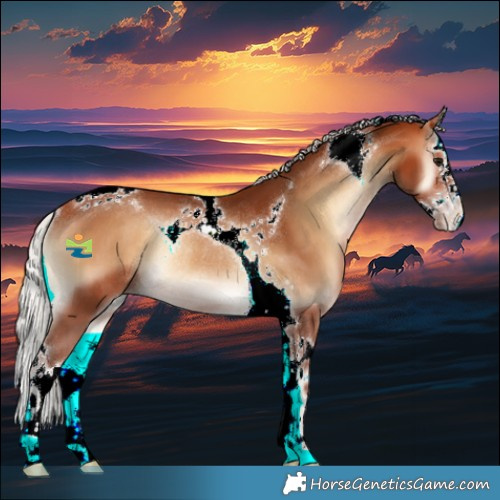 Horse Color:Silver Bay Onyx Splash Tobiano Appaloosa Rabicano 