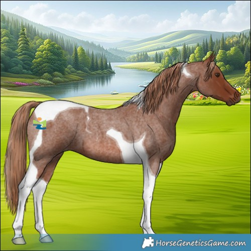 Horse Color:Red Roan Tobiano 