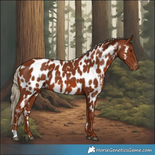 Horse Color:Chestnut Near Leopard 