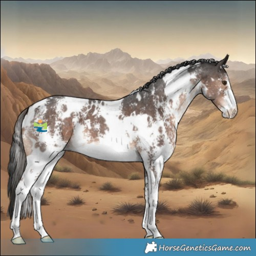 Horse Color:White Spotted Liver Chestnut Sabino 