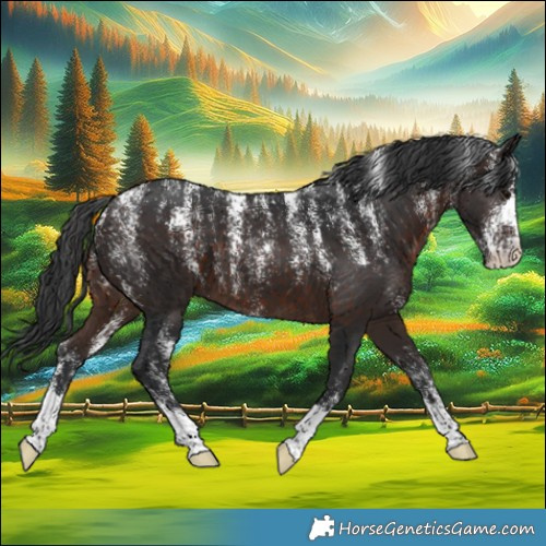 Horse Color:Powder White Brown 