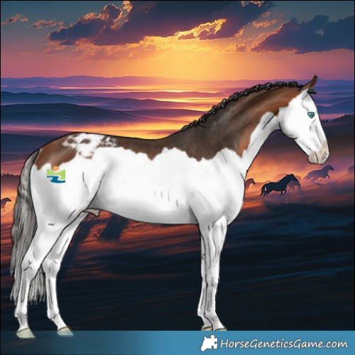 Horse Color:Bay Splash Varnish Rabicano 