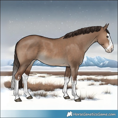 Horse Color:White Spotted Liver Red Dun Splash 