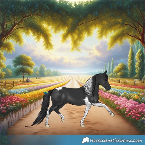 Horse Color:Black Tobiano 