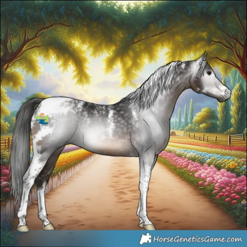 Horse Color:Powder White Gray Brown Tobiano 