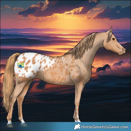 Horse Color:Chestnut Appaloosa Rabicano 