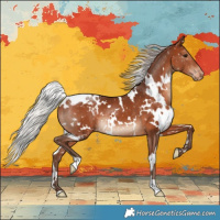 Horse Color:White Spotted Silver Brown Snowflake Varnish 