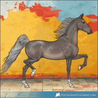 Horse Color:Silver Black 